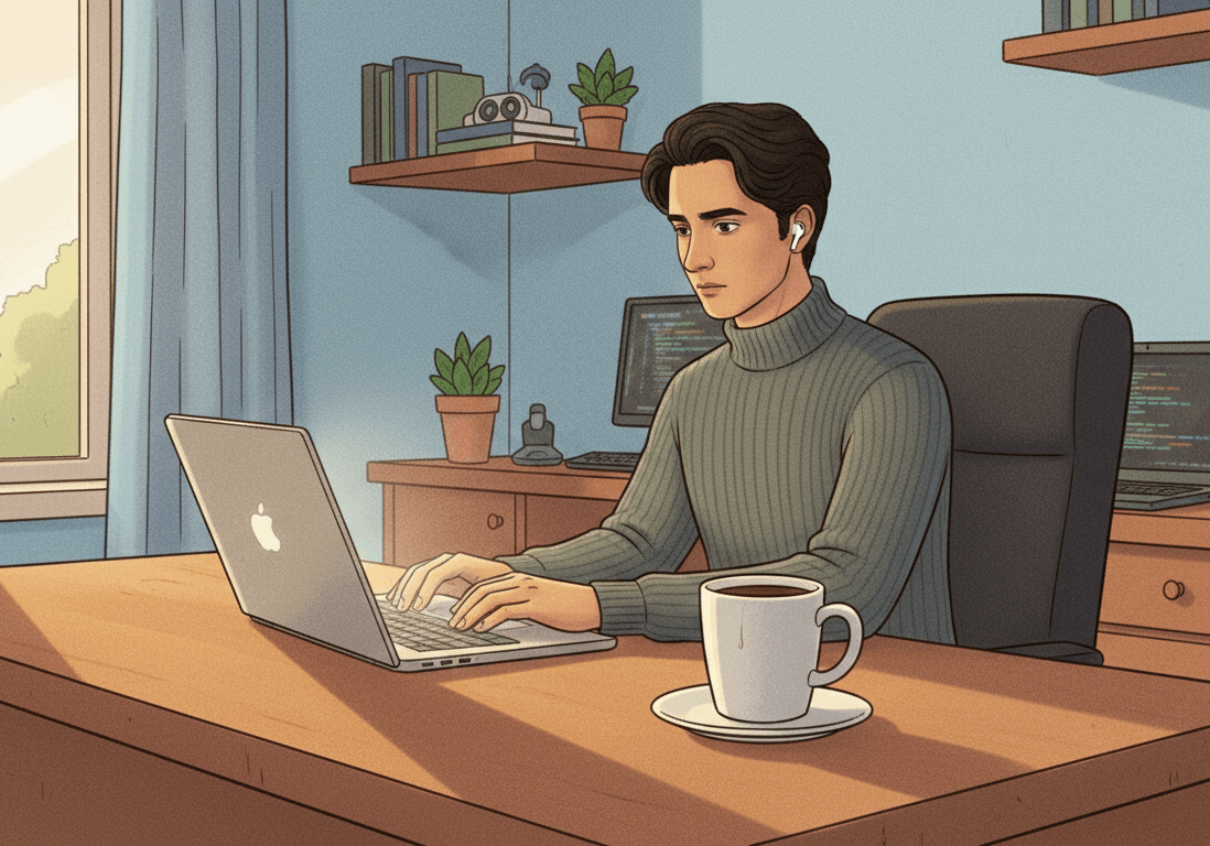 Software Engineer working at desk